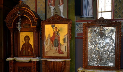 Obraz premium icon from an orthodox church in Greece in Zakynthos island