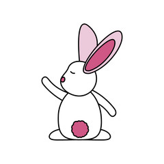 Obraz premium Isolated rabbit cartoon vector design