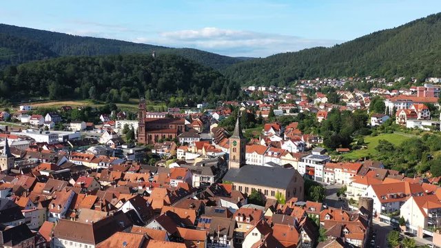 Eberbach am Neckar von oben  
