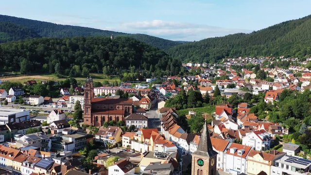 Eberbach am Neckar von oben  