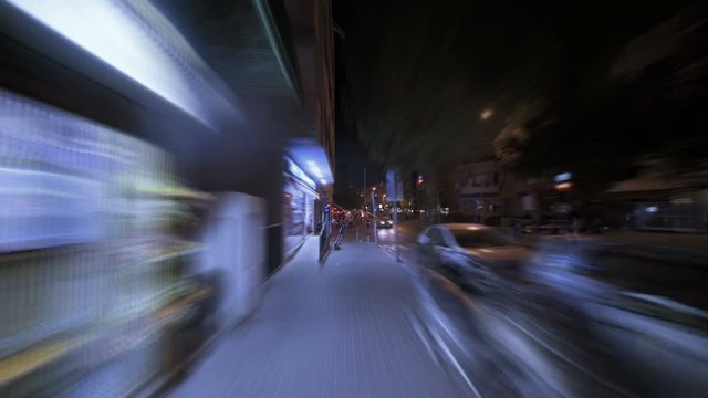 Walking trough Tel Aviv promenade, Israel  hyperlapse fast speed timelapse 4k