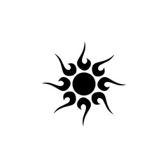 Solar Flare, Summer Sun, Sunlight Ray Flat Vector Icon