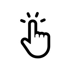 Obraz premium Hand clicking icon. Finger cursor vector.