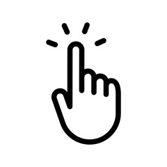 Hand clicking icon. Finger cursor vector.