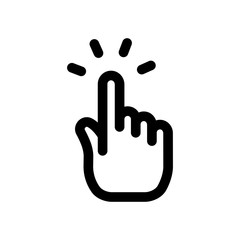 Hand clicking icon. Finger cursor vector.