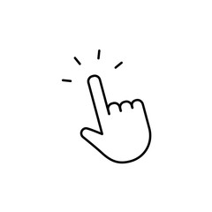 Hand clicking icon. Finger cursor vector.