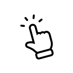 Hand clicking icon. Finger cursor vector.