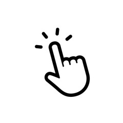 Hand clicking icon. Finger cursor vector.