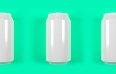 3d realistic tin can. Packaging for beverage. Black and blank tin can for your packaging design.3D rendering. Realistic mock up.