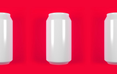 3d realistic tin can. Packaging for beverage. Black and blank tin can for your packaging design.3D rendering. Realistic mock up.