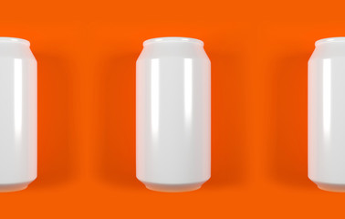 3d realistic tin can. Packaging for beverage. Black and blank tin can for your packaging design.3D rendering. Realistic mock up.