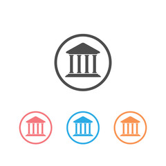 Bank icon set symbol on white background.
