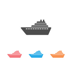 Fototapeta na wymiar Ship icon set vector. Cruise ship symbol icon background