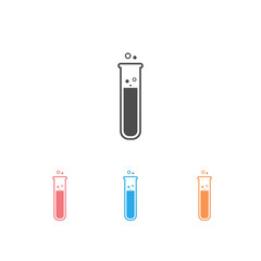 Flask Tube Chemical Laboratory Icon Set