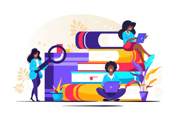 People reading or students 