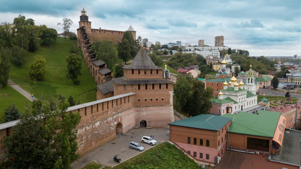 Walls and towers of Nizhny Novgorod Kremlin