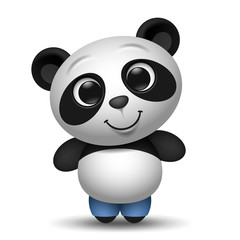 cute cartoon panda toy illustration