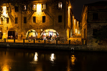 The city of Treviso by night