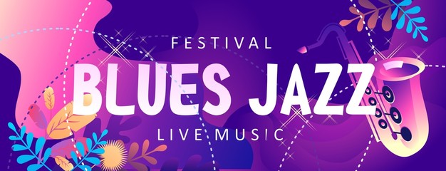Blues jazz banner