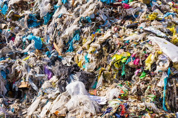 waste plastic bottles and other types of plastic waste 