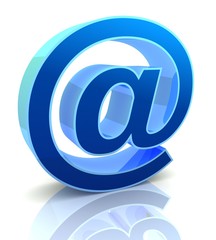 e mail sign 3d illustration isolated