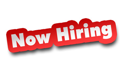now hiring concept 3d illustration isolated