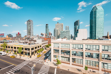 New York City, Manhattan/ USA - 08 21 2017: Streetview from NYC between Fith Avenue 50th Avenue...