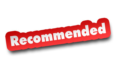 recommended concept 3d illustration isolated