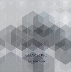 Obraz premium Vector Abstract geometric background. Template brochure design. gray hexagon shape