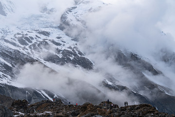Fototapeta na wymiar view of himalayas annapurna base camp trekking route 