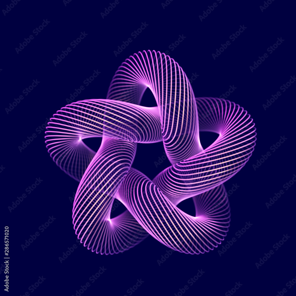 Aufkleber 3d abstract creative background or decoration element. abstract geometric star. information technolo