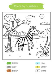 Obraz premium Color by number. Coloring book.