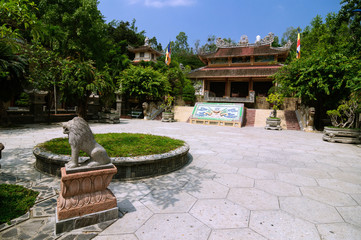 Fototapeta premium Long Son pagoda is the main Buddhist temple of Khanh Hoa province, Vietnam.