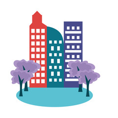 Isolated city vector design