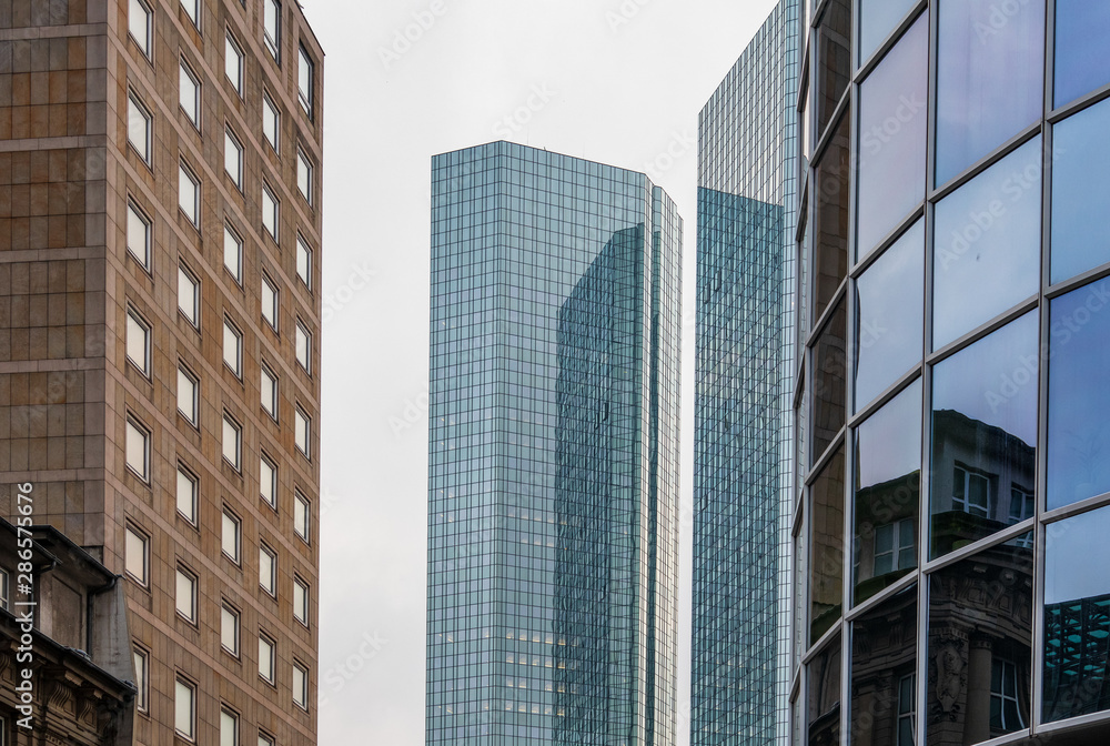 Wall mural the modern architecture in city frankfurt, germany