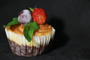 cake with strawberry and cream