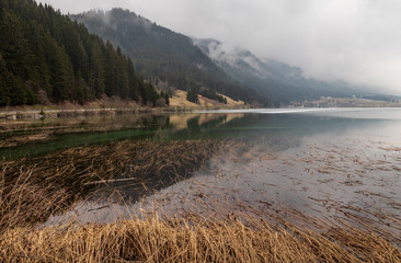 The lake Haldensee in winter, Austria