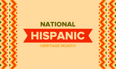 National Hispanic Heritage Month in September and October. Hispanic and Latino Americans culture. Celebrate annual in United States. Poster, card, banner and background. Vector illustration