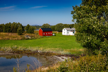 Old farmers home at Ormoa island in Northern Norway