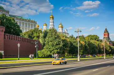 Fototapeta na wymiar Kremlin view in city center, summer, Moscow, Russia