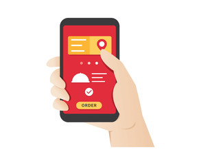 Ordering food using online mobile application