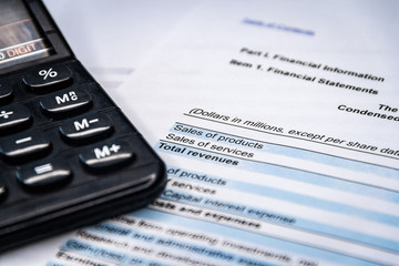 Balance accounting sheet in stockholder report book, balance sheet