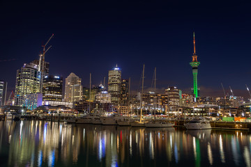 Fototapeta na wymiar Auckland city viaduct in the evening