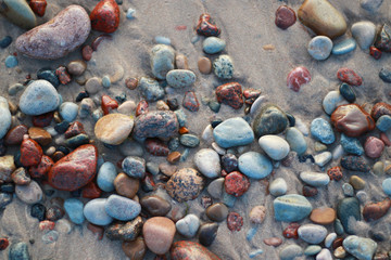 lot of pebbles on the beach