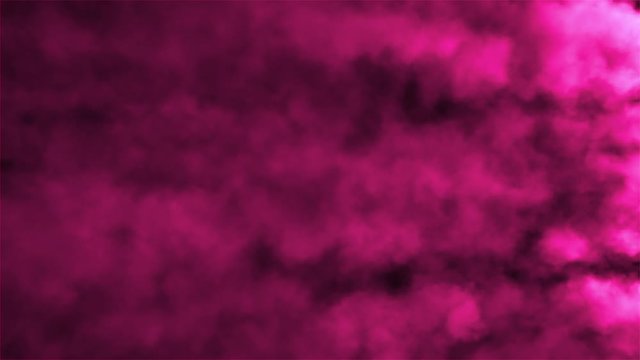 Fast moving puffs of pink smoke on an isolated black background. Atmospheric smoke 4K Fog effect. VFX Element. Haze background. Abstract smoke cloud. Seamless loop 3d render