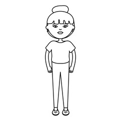 cute woman urban style character