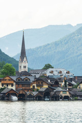 Fototapeta na wymiar view of famous Hallstatt village in Austria