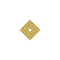 Initials letters F logo design vectors elegant, luxurious, gold colors