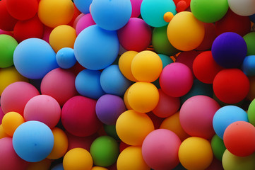 Colorful balloon of different sizes © Melissa K Sharp