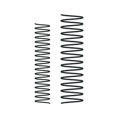 Metal spring set spiral coil flexible icon. Vector illustration